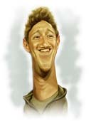 шарж головы мужской Цукерберг